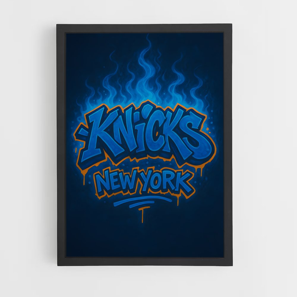 Poster Graffiti Knicks – affiche Basketball (vue 2)